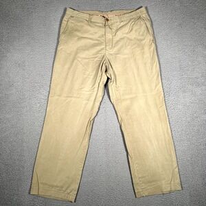 Tommy Bahama‎ Pants Mens 36x29 Brown Straight Fit Chino Casual Preppy Logo Adult